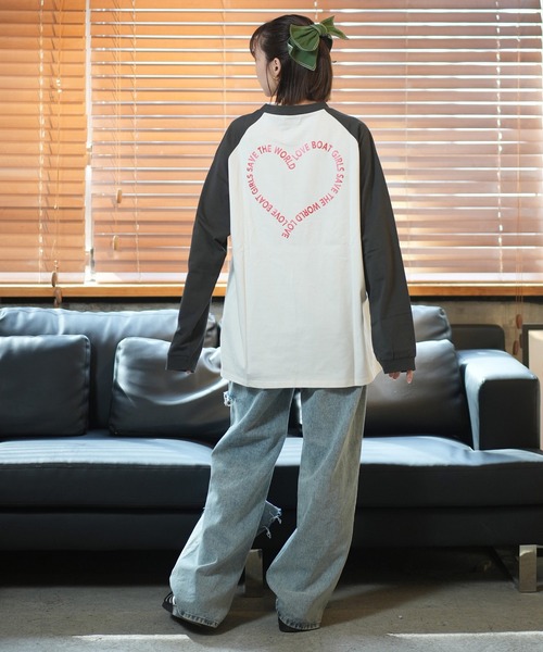 LOVE BOAT(ラブ・ボート)の「LOVE BOAT/ラブボート ラグランロンT LB-LST06(Tシャツ/カットソー・レディース・ホワイト×ネイビー/ホワイト×ブラック/ホワイト×レッド/ホワイト×ブラウン・M/L)」の18枚目の写真