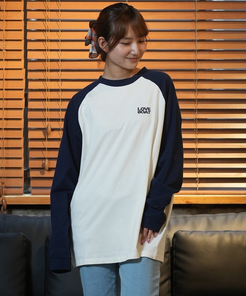 LOVE BOAT(ラブ・ボート)の「LOVE BOAT/ラブボート ラグランロンT LB-LST06(Tシャツ/カットソー・レディース・ホワイト×ネイビー/ホワイト×ブラック/ホワイト×レッド/ホワイト×ブラウン・M/L)」の19枚目の写真
