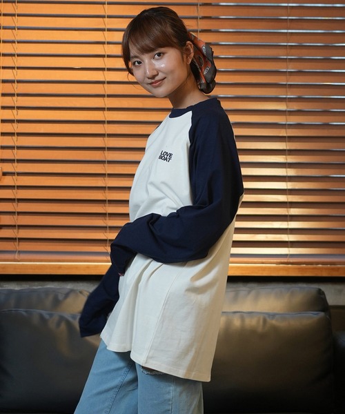 LOVE BOAT(ラブ・ボート)の「LOVE BOAT/ラブボート ラグランロンT LB-LST06(Tシャツ/カットソー・レディース・ホワイト×ネイビー/ホワイト×ブラック/ホワイト×レッド/ホワイト×ブラウン・M/L)」の20枚目の写真