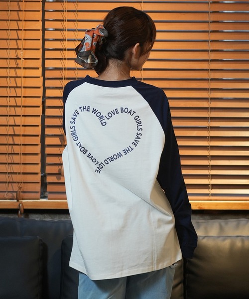 LOVE BOAT(ラブ・ボート)の「LOVE BOAT/ラブボート ラグランロンT LB-LST06(Tシャツ/カットソー・レディース・ホワイト×ネイビー/ホワイト×ブラック/ホワイト×レッド/ホワイト×ブラウン・M/L)」の21枚目の写真