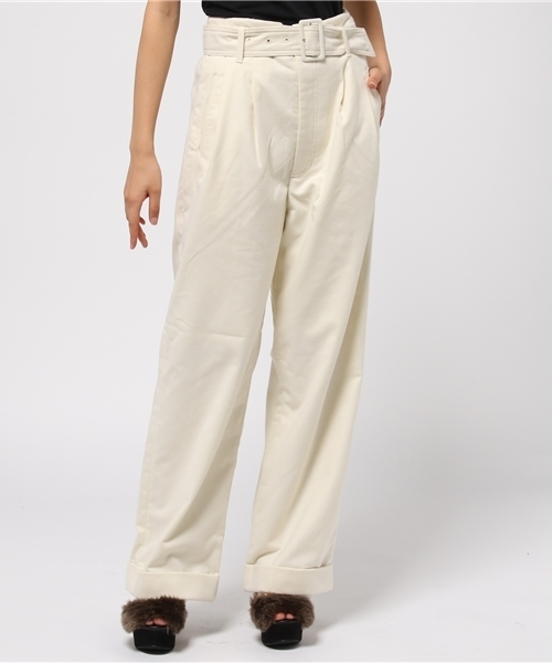 Chico(チコ)の「ベルト付ワイドパンツ(その他パンツ・レディース・ブラック/ホワイト/ベージュ・FREE)」の2枚目の写真
