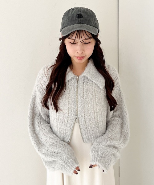 Heather（ヘザー）の「WZIPシャギーニット2Pワンピース　156593（ワンピース・レディース・ブラック/グレー/アイボリー・FREE）」の11枚目の写真