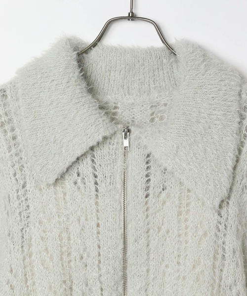 Heather（ヘザー）の「WZIPシャギーニット2Pワンピース　156593（ワンピース・レディース・ブラック/グレー/アイボリー・FREE）」の15枚目の写真