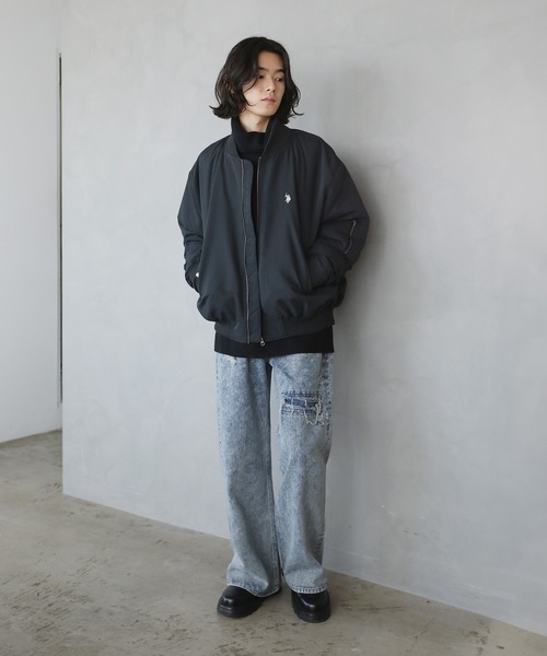 U.S. POLO ASSN.(ユーエスポロアッスン)の「U.S.POLO ASSN.別注 オーバーサイズ中綿ショートMA-1(MA-1・メンズ・ブラック/カーキ/グレー・L/M/S/XL)」の19枚目の写真