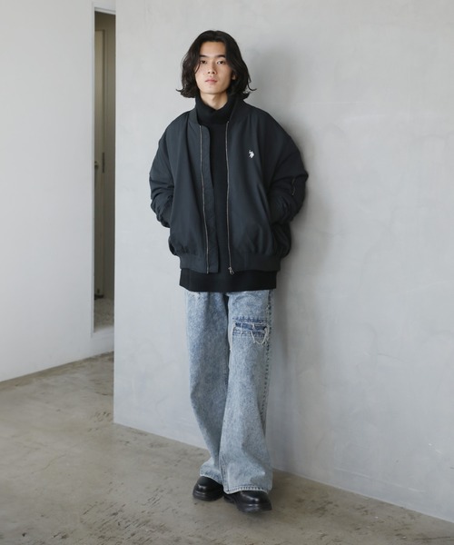 U.S. POLO ASSN.(ユーエスポロアッスン)の「U.S.POLO ASSN.別注 オーバーサイズ中綿ショートMA-1(MA-1・メンズ・ブラック/カーキ/グレー・L/M/S/XL)」の22枚目の写真