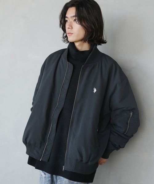U.S. POLO ASSN.(ユーエスポロアッスン)の「U.S.POLO ASSN.別注 オーバーサイズ中綿ショートMA-1(MA-1・メンズ・ブラック/カーキ/グレー・L/M/S/XL)」の16枚目の写真