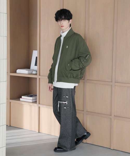 セール】U.S.POLO ASSN.別注 オーバーサイズ中綿ショートMA-1