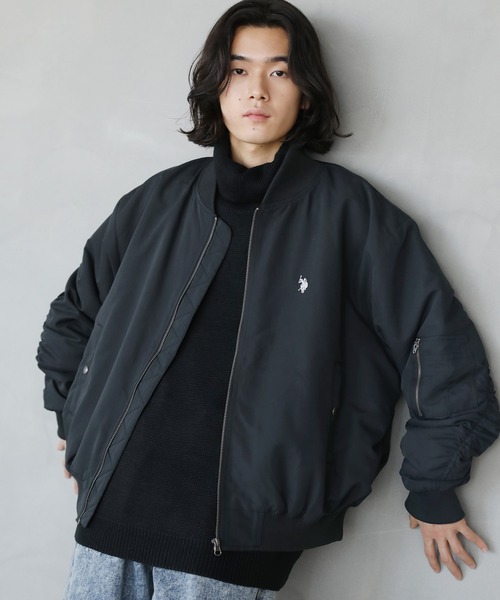 U.S. POLO ASSN.(ユーエスポロアッスン)の「U.S.POLO ASSN.別注 オーバーサイズ中綿ショートMA-1(MA-1・メンズ・ブラック/カーキ/グレー・L/M/S/XL)」の18枚目の写真