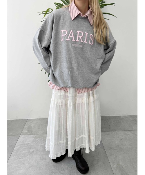 WC（ダブル シー）の「PARIS刺繍ビッグスウェット（スウェット・レディース・グレー/ブラック・FREE）」の10枚目の写真