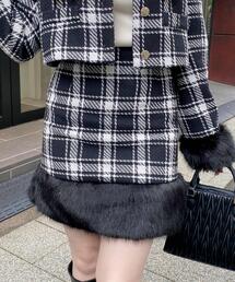 INGNI | 裾ファーチェック柄ミニスカート(スカート)