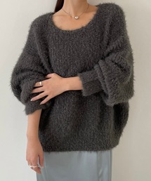 PURE BRIGHT | ボリュームスリーブシャギーニット(ニット/セーター)