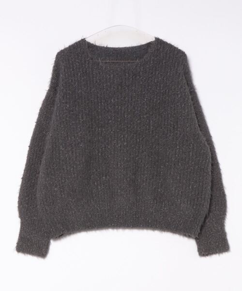 PURE BRIGHT(ピュアブライト)の「ボリュームスリーブシャギーニット(ニット/セーター・レディース・グリーン/チャコールグレー/アイボリー・FREE)」の10枚目の写真