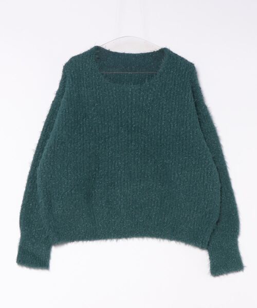 PURE BRIGHT(ピュアブライト)の「ボリュームスリーブシャギーニット(ニット/セーター・レディース・グリーン/チャコールグレー/アイボリー・FREE)」の11枚目の写真
