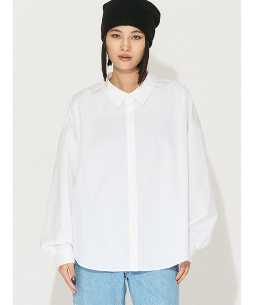 ブラウス シャツ MIDIUMISOLID for Ladies ドロップショルダーワイドシャツ レディース セール】MIDIUMISOLID for Ladies ドロップショルダーワイド