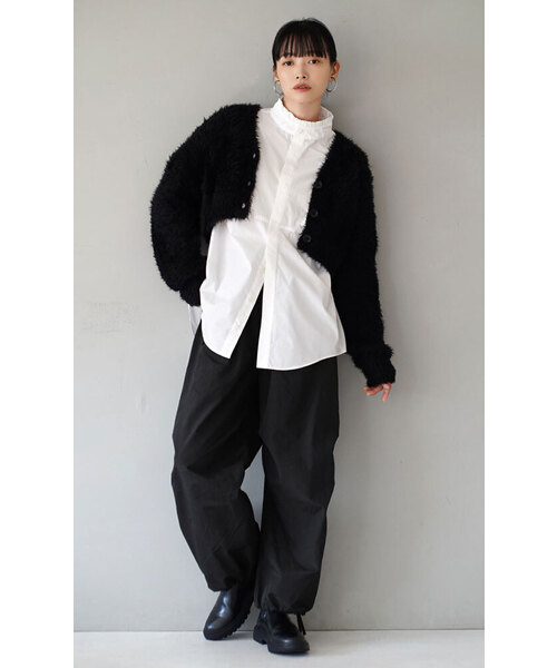 MIMIMEMETE(ミミメメット)の「パラシュート ワイドパンツ(その他パンツ・レディース・ブラック/ブルーグリーン・M)」の5枚目の写真
