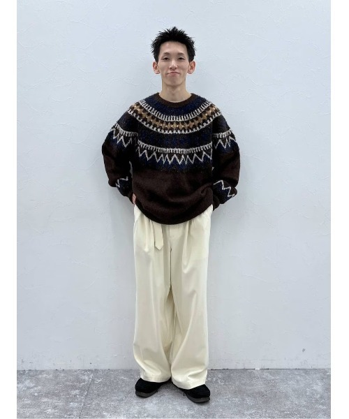 セール】求心柄ニットプルオーバー（ニット/セーター）｜niko and