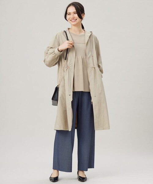 自由区（ジユウク）の「テンセルナイロンツイルワイド パンツ（その他パンツ・レディース・ベージュ系/ネイビー系・32）」の11枚目の写真