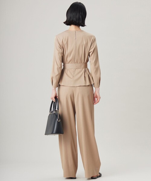 自由区（ジユウク）の「テンセルナイロンツイルワイド パンツ（その他パンツ・レディース・ベージュ系/ネイビー系・32）」の6枚目の写真