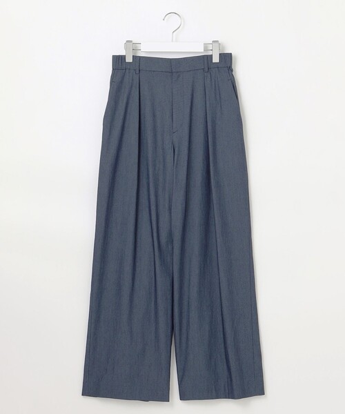 自由区（ジユウク）の「テンセルナイロンツイルワイド パンツ（その他パンツ・レディース・ベージュ系/ネイビー系・32）」の3枚目の写真