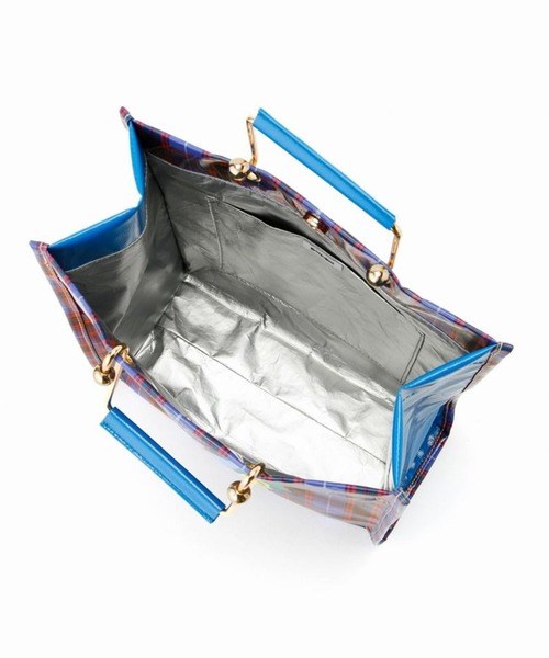 HEY!MrsROSE(ヘイミセスローズ)の「【HEY! Mrs ROSE】HEY! MetalHandleBAG 245-140504(ハンドバッグ・レディース・ブルー/ホワイト/ブラウン・FREE)」の9枚目の写真