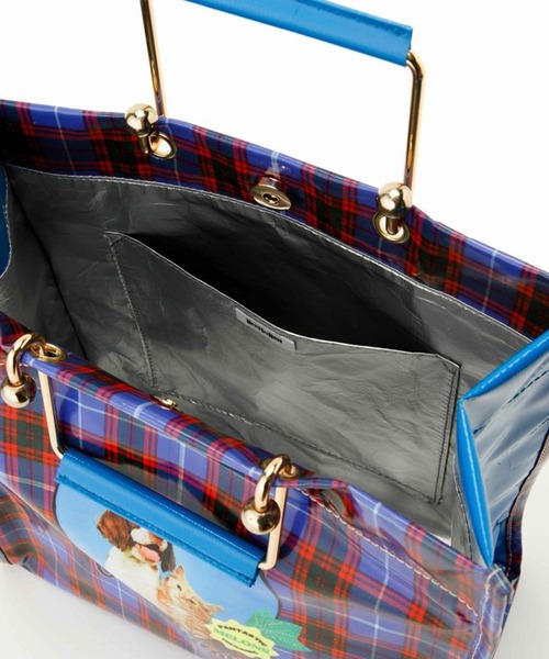 HEY!MrsROSE(ヘイミセスローズ)の「【HEY! Mrs ROSE】HEY! MetalHandleBAG 245-140504(ハンドバッグ・レディース・ブルー/ホワイト/ブラウン・FREE)」の10枚目の写真