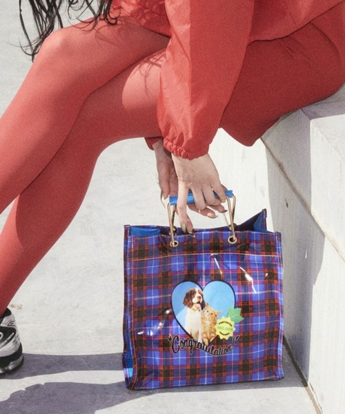HEY!MrsROSE(ヘイミセスローズ)の「【HEY! Mrs ROSE】HEY! MetalHandleBAG 245-140504(ハンドバッグ・レディース・ブルー/ホワイト/ブラウン・FREE)」の4枚目の写真
