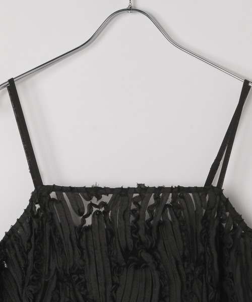 PAGEBOY（ページボーイ）の「チュールジャガードキャミワンピース（ワンピース・レディース・ブラック/オフホワイト・FREE）」の14枚目の写真