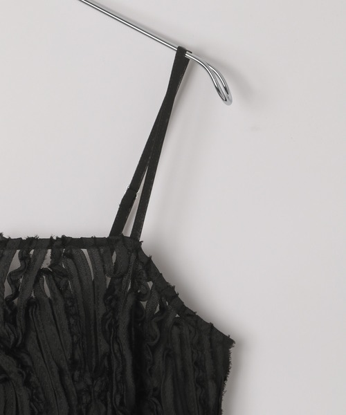 PAGEBOY（ページボーイ）の「チュールジャガードキャミワンピース（ワンピース・レディース・ブラック/オフホワイト・FREE）」の16枚目の写真