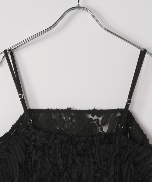 PAGEBOY（ページボーイ）の「チュールジャガードキャミワンピース（ワンピース・レディース・ブラック/オフホワイト・FREE）」の15枚目の写真