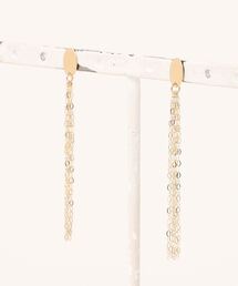 con affetto コンアフェット　ピアス K18 デザインピアス 18金 con affetto(ファッション) ピアス K18ダイヤラインピアス