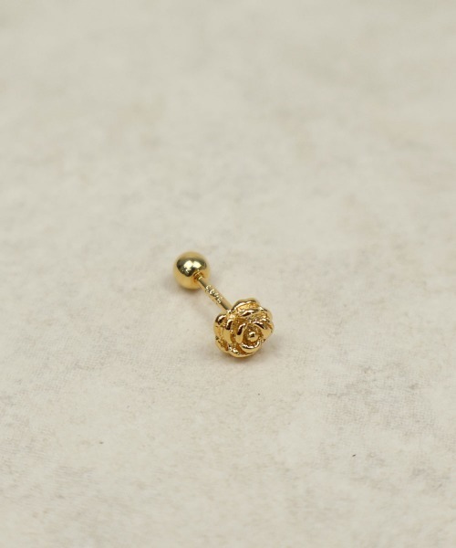 CEMONEMO(セモネモ)の「【金属アレルギー対応】 ローズ ポイントピアス(片耳用) / silver925(ピアス(片耳用)・レディース・シルバー/ゴールド・FREE)」の3枚目の写真