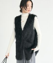 シャギーベスト