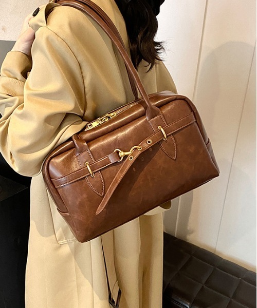 gossip!ロサンゼルス(ゴシップロサンゼルス)の「Y2K ヴィンテージ調ボストンバッグ BAG(ショルダーバッグ・レディース・ブラウン/ブラック・FREE)」の7枚目の写真