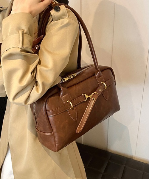 gossip!ロサンゼルス(ゴシップロサンゼルス)の「Y2K ヴィンテージ調ボストンバッグ BAG(ショルダーバッグ・レディース・ブラウン/ブラック・FREE)」の9枚目の写真