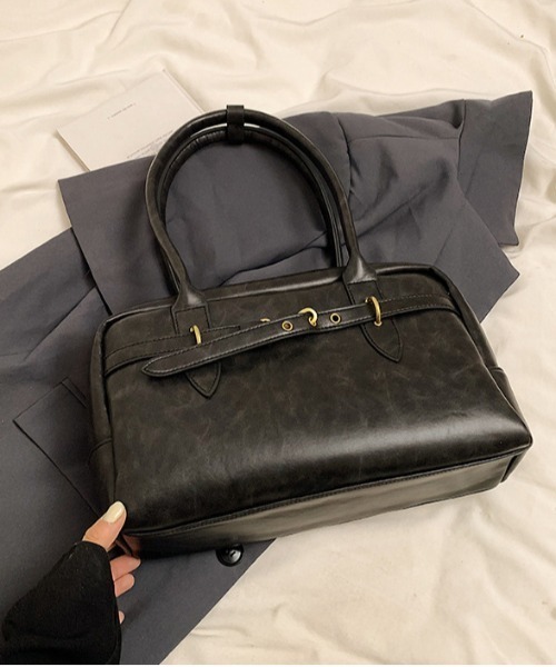gossip!ロサンゼルス(ゴシップロサンゼルス)の「Y2K ヴィンテージ調ボストンバッグ BAG(ショルダーバッグ・レディース・ブラウン/ブラック・FREE)」の12枚目の写真
