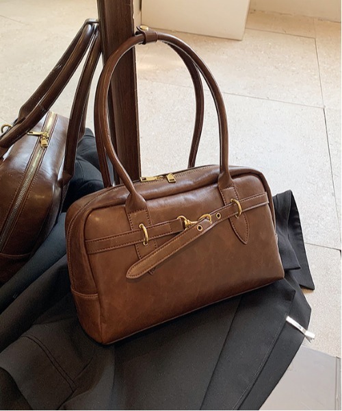 gossip!ロサンゼルス(ゴシップロサンゼルス)の「Y2K ヴィンテージ調ボストンバッグ BAG(ショルダーバッグ・レディース・ブラウン/ブラック・FREE)」の15枚目の写真