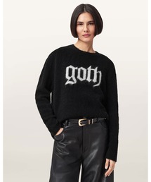 GOTH MOTIF CREW NECK JUMPER | GOTH モチーフ クルー ネック ニット・セーター