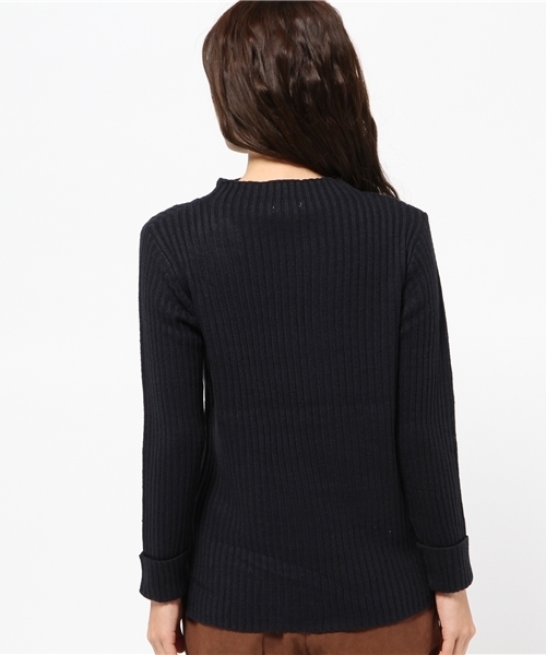 koe（コエ）の「ボトルネックニットプルオーバー（ニット/セーター・レディース・ネイビー/キャメル/アイボリー・SMALL/LARGE/MEDIUM）」の4枚目の写真