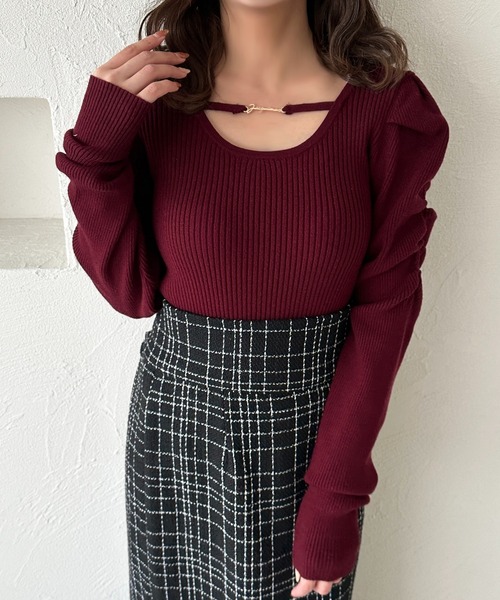 チャーム付きパワショルニット【ZOZOTOWN限定アイテム】（ニット