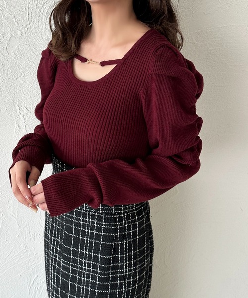 チャーム付きパワショルニット【ZOZOTOWN限定アイテム】（ニット