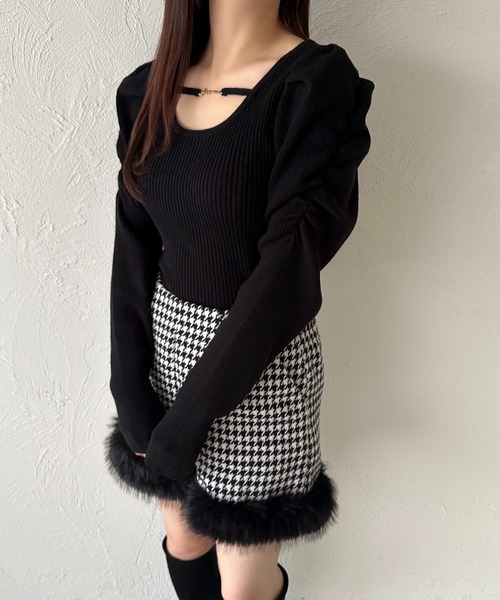 チャーム付きパワショルニット【ZOZOTOWN限定アイテム】（ニット