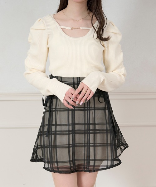 美品ウェア チャーム付きパワショルニット【ZOZOTOWN限定アイテム】（ニット