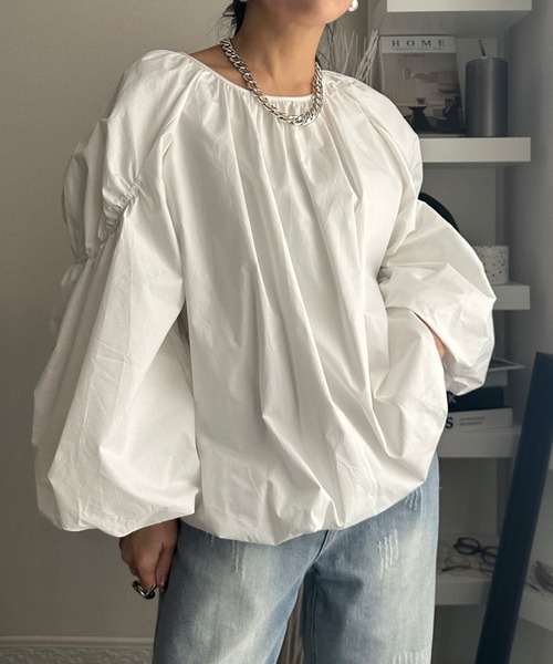 袖ボリュームブラウス（Tシャツ/カットソー）｜deux amour（ドゥーザムール）