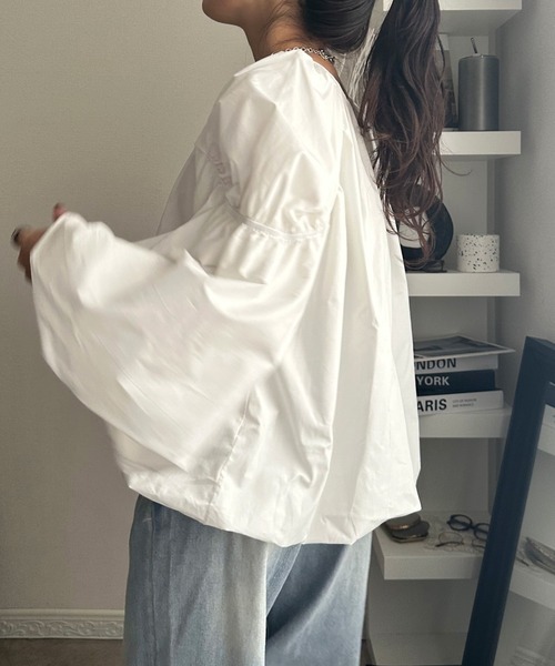 袖ボリュームブラウス（Tシャツ/カットソー）｜deux amour（ドゥーザムール）