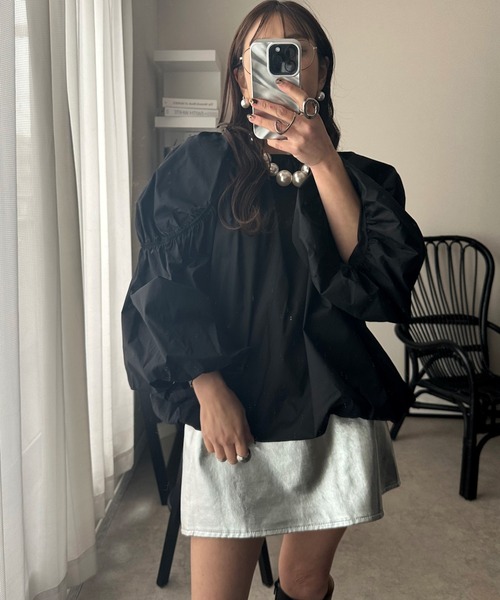 袖ボリュームブラウス（Tシャツ/カットソー）｜deux amour（ドゥーザムール）