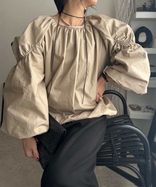 袖ボリュームブラウス（Tシャツ/カットソー）｜deux amour（ドゥーザムール）