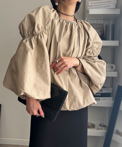 袖ボリュームブラウス（Tシャツ/カットソー）｜deux amour（ドゥーザムール）