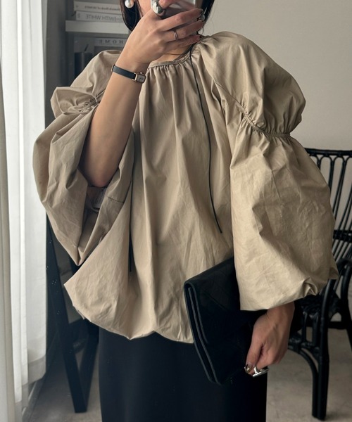 袖ボリュームブラウス（Tシャツ/カットソー）｜deux amour（ドゥーザムール）