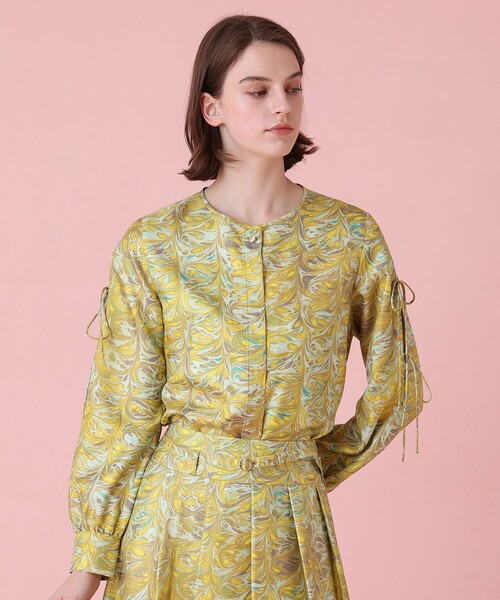 2.9万♡ANAYIアナイ2023♡キャットプリントパフスリーブブラウス  