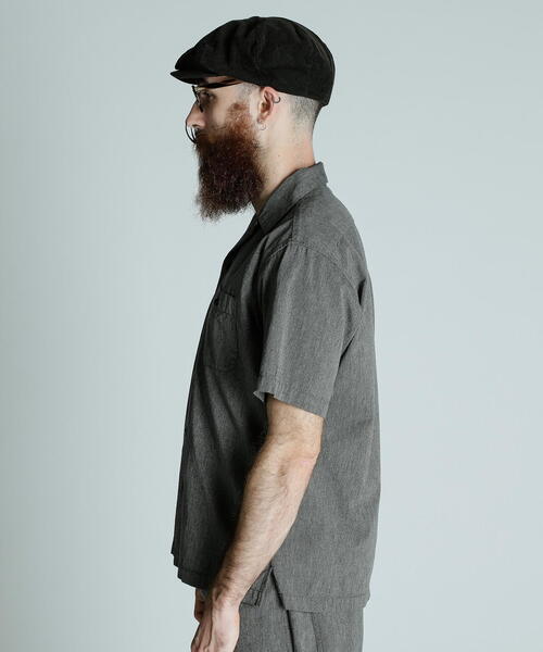 Schott（ショット）の「Schott/ショット/COTTON COVERT SS SHIRT/コットンコバート 半袖 シャツ（シャツ/ブラウス・メンズ・ネイビー/ブラック・XL/2XL/M/L）」の21枚目の写真